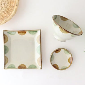 Toshin Kiln Rice Bowl Brown&Green Dot | Tsuboya Ware  Yachimun-Detail13