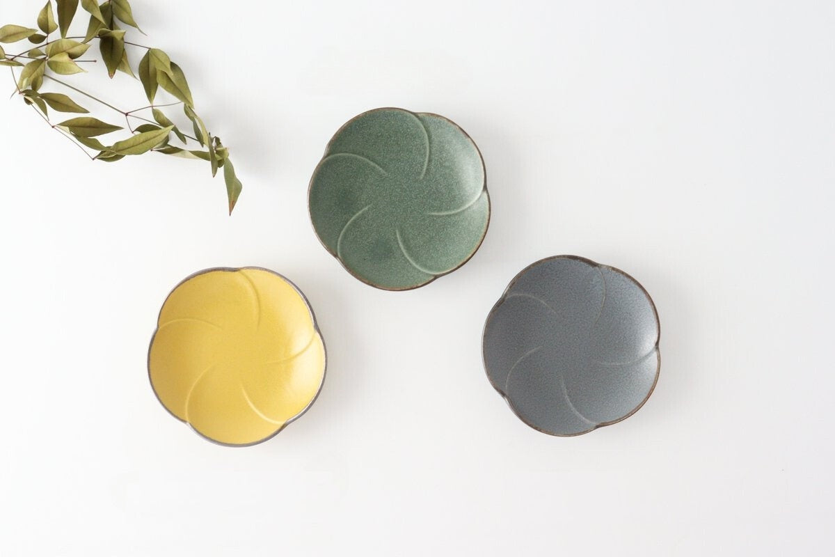 kei Sauce Plate Plum Blossom Mustard | Mino Ware-Detail13