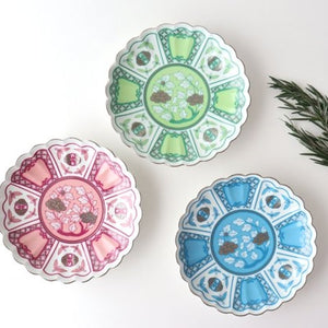 Rinkurou Kiln kotohogu Chrysanthemum Shaped Plate Green 15cm/5.9in | Hasami Ware-Detail14