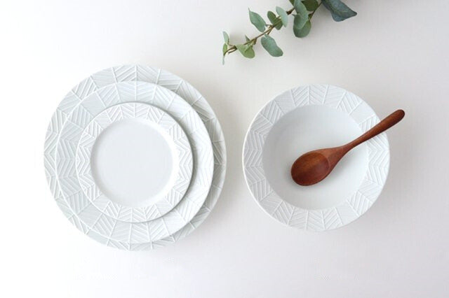 Rim plate 15cm white porcelain YABANE Hasami ware-Detail14