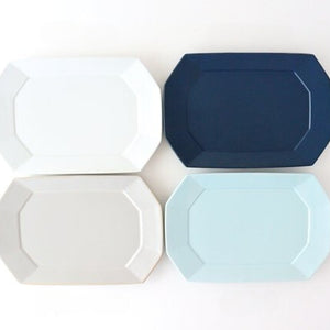 Square plate L Greige porcelain Hasami ware-Detail12