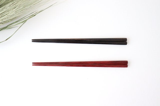 Pentagonal Chopsticks Vermilion 23.0cm /9.05in
