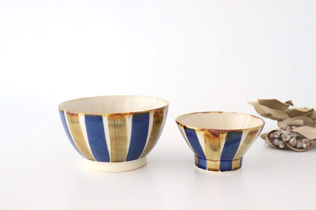 Bicolor Stripe Donburi Bowl | Hasami Ware