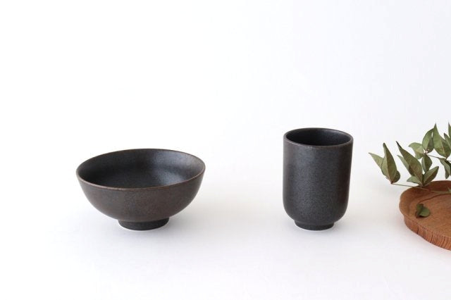 Arco Rice Bowl Matte Black | Mino Ware