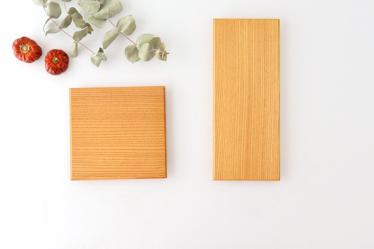 Aizawa Wood Crafts KITO Square Dessert Plate Zelkova-Detail14