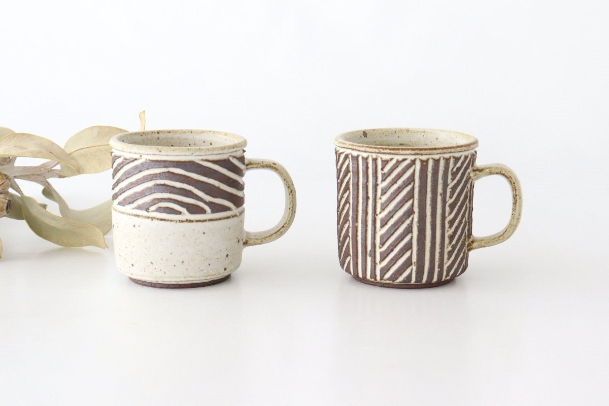 tomaru Mug Line Pattern | Shigaraki Ware