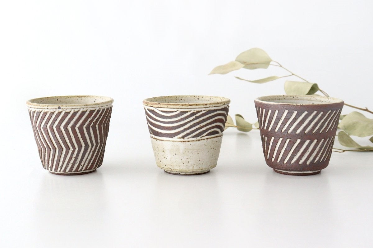 tomaru Japanese Cup Diagonal Shinogi | Yunomi Shigaraki Ware-Detail13