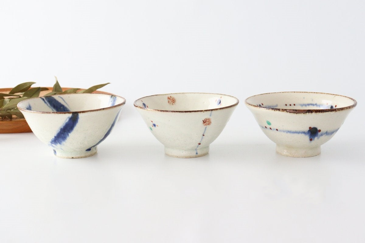 Minami Kiln Annanrakugaki Rice Bowl Gosu | Mino Ware