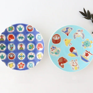 Seikou Kiln Sauce Plate Round Lucky Items Pattern | Kutani Ware-Detail12