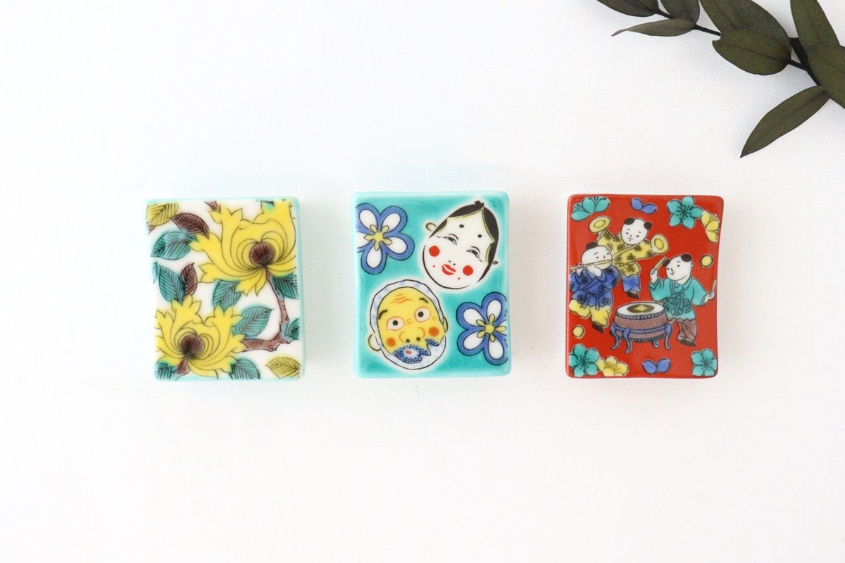 Seikou Kiln Colored Chopstick Rest Hyottoko Okame | Hashioki Kutani Ware-Detail12