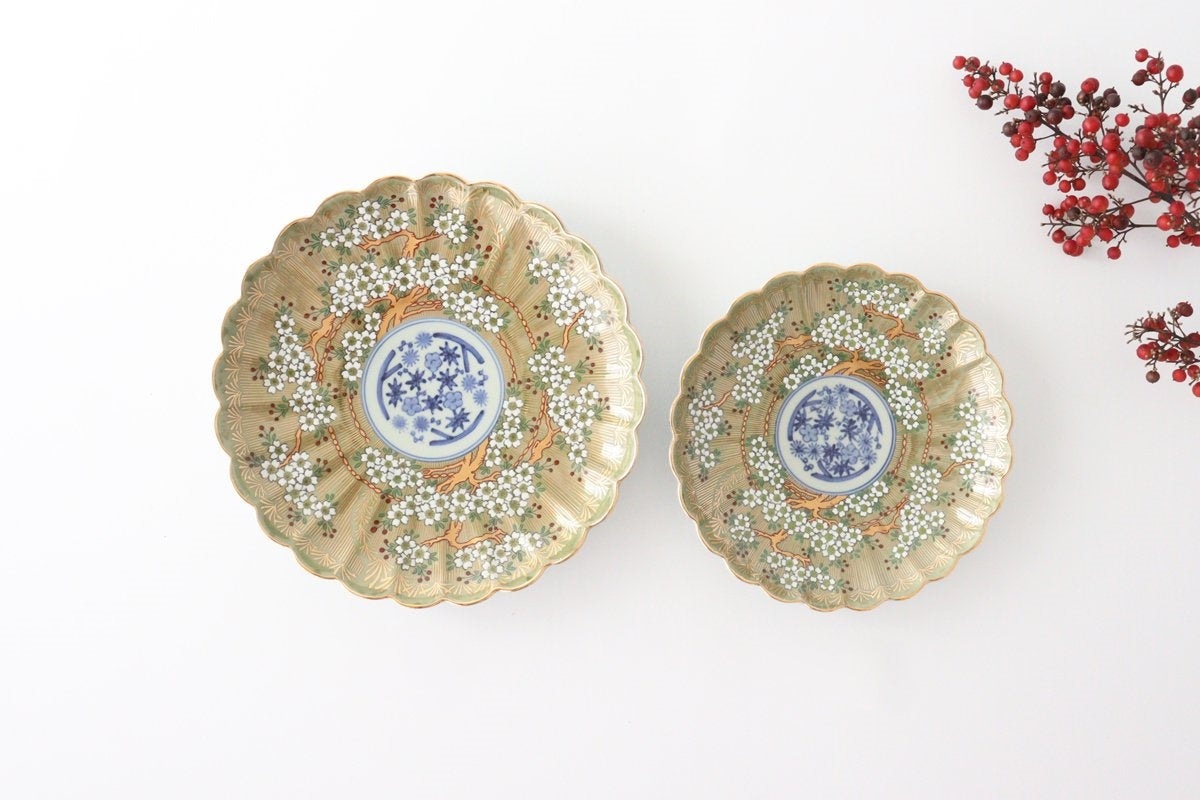Rinkurou Kiln Round Plate Old Imari Sakura Tree Pattern 18.5cm/7.3in | Hasami Ware-Detail13