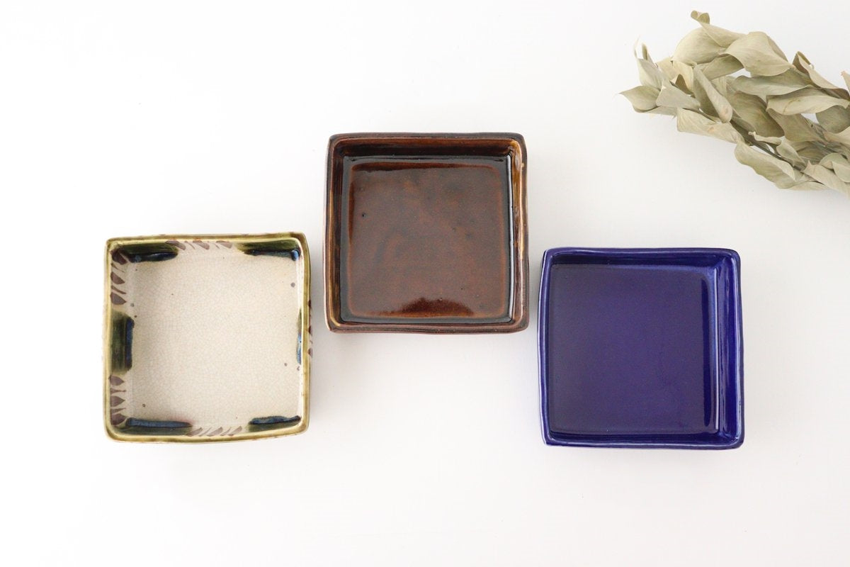 Kitagama Kasen Hiroshige Kato Square Bowl Lapis Lazuli M | Serving Bowl Seto Ware