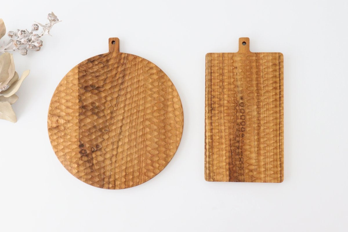 Cutting Board Round 27cm/10.6in natural wood-Detail14