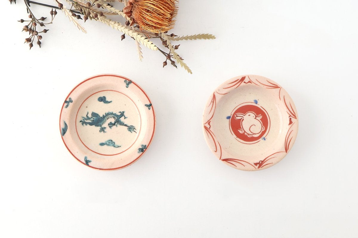 Zoho Kiln Sauce Plate Blue Dtagon | Mino Ware