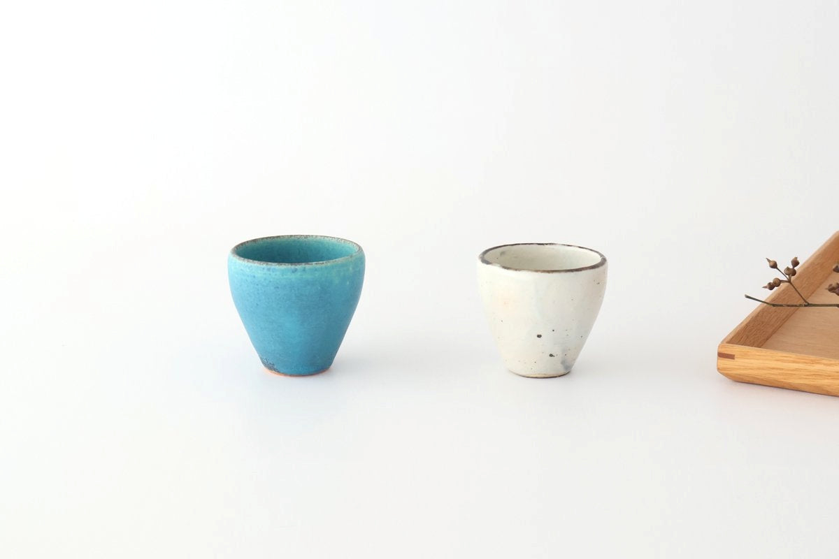 Sake Cup Guinomi Turquoise Blue | Shigaraki Ware-Detail6
