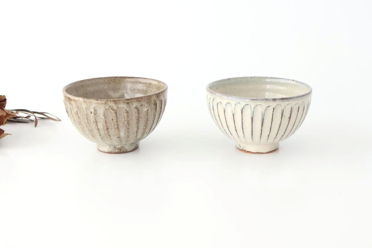 Rice Bowl White-Carved | Shigaraki Ware