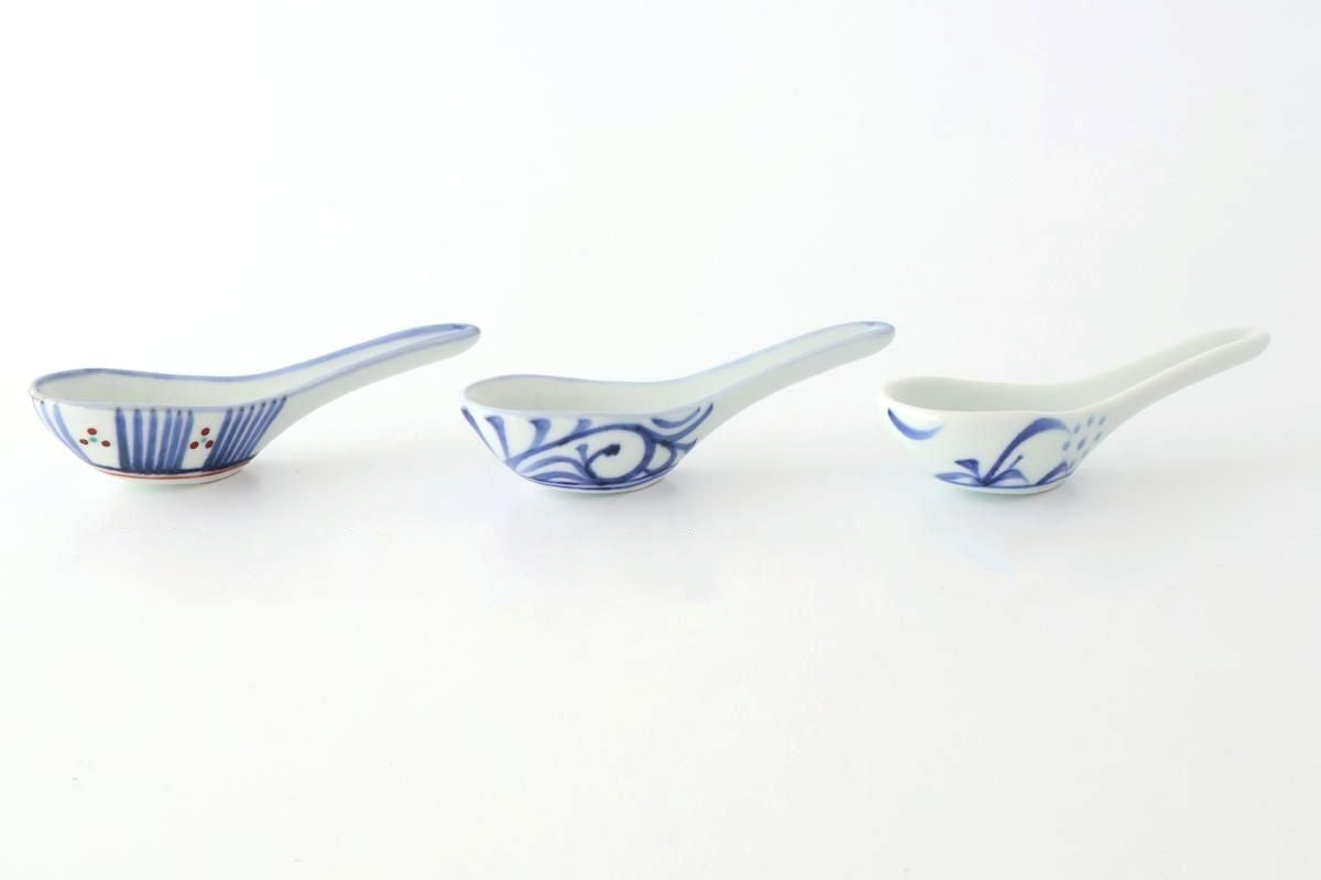 Baizan Kiln Renge(Chinese spoon) Blue Sun Pattern | Tobe Ware
