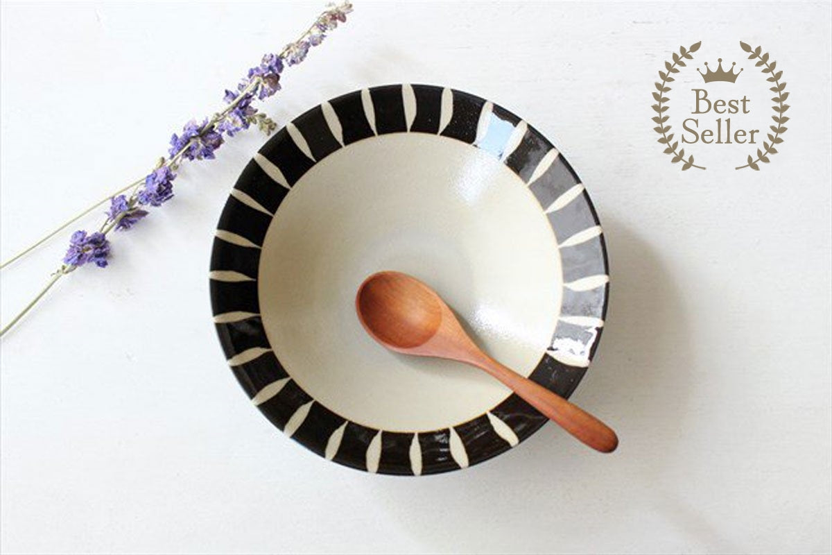 Large Bowl Rim-lined Tokusa | Serving Bowl Mino Ware-TOP