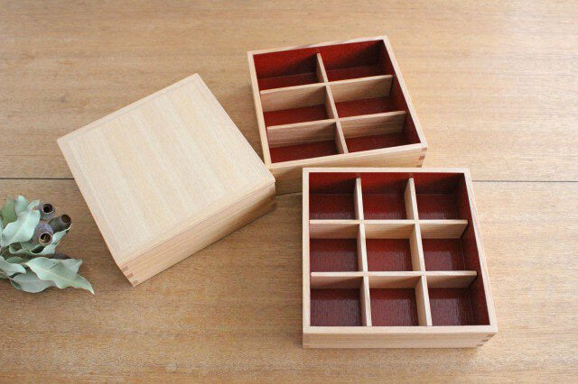 Matsuya Lacquerware Store Dividers for Jubako (Six Cuts) Bento Box Unpainted Ash