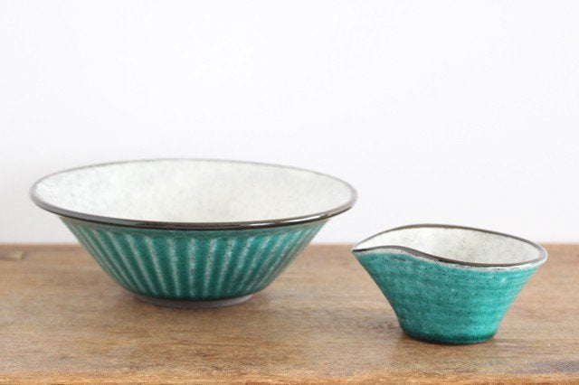 Salad Bowl Turkish Blue | Serving Bowl Mino Ware