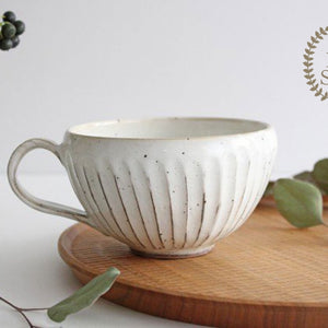 Soup Cup White Shaved | Mino Ware-TOP