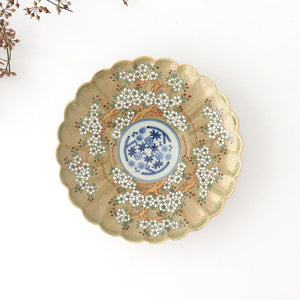 Rinkurou Kiln Round Plate Old Imari Sakura Tree Pattern 18.5cm/7.3in | Hasami Ware-TOP