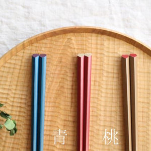 Ten-shaved pentagonal chopsticks blue KORINDO