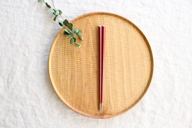 Ten-shaved pentagonal chopsticks peach KORINDO