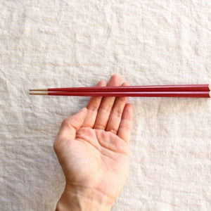Ten-shaved pentagonal chopsticks peach KORINDO
