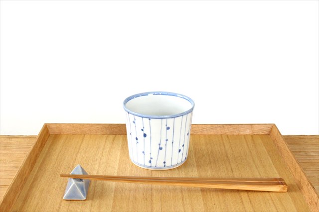 Chamfered chopstick rest blue pottery Mino ware