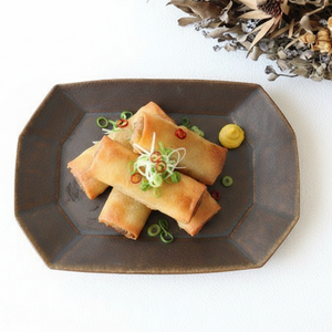 Furutani Seitosho Rust Glaze Rectangle Plate Small  | Sushi Plate