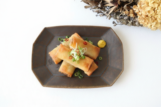 Furutani Seitosho Rust Glaze Rectangle Plate Small  | Sushi Plate