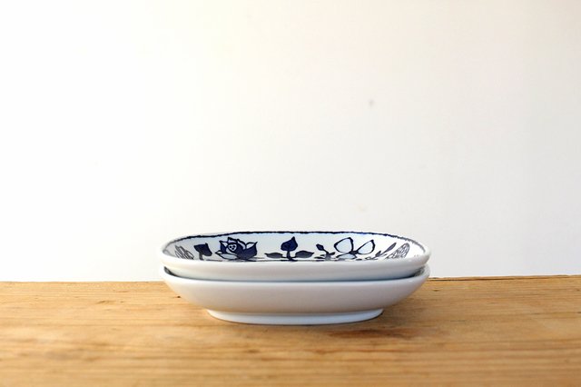 Square Plate Fower Parade Small | Sushi Plate Hasami Ware