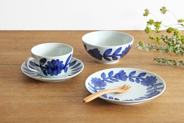 Mug Navy Porcelain Daisy Hasamiyaki