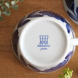 Mug Navy Porcelain Daisy Hasamiyaki