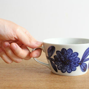 Mug Navy Porcelain Daisy Hasamiyaki