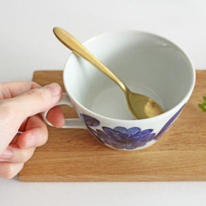 Mug Navy Porcelain Daisy Hasamiyaki