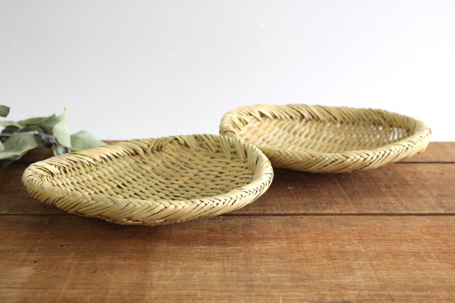 Japanese Bamboo Bascketery Tray 21cm/8.3in | Iwate Bamboo Crafts