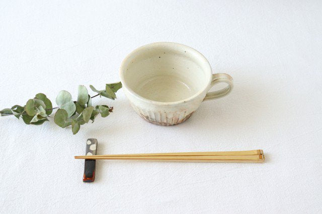 Tetsusan Cut Soup Cup with Shinogi Hand Ceramics Furuya Seisho