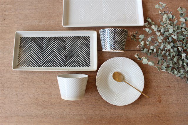 ORIME Round Plate Herringbone White 12cm/4.7in | Hasami Ware