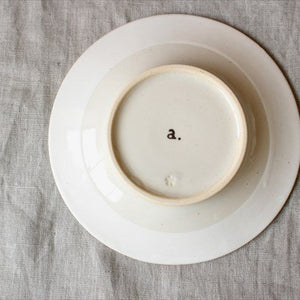 ORIME Round Plate Herringbone White 12cm/4.7in | Hasami Ware