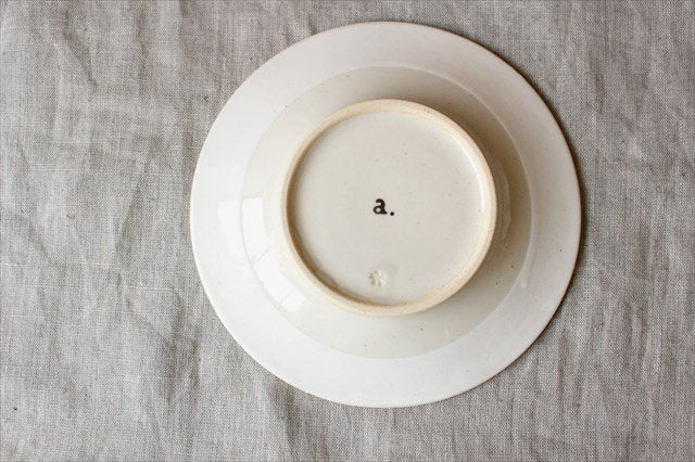 ORIME Round Plate Herringbone White 12cm/4.7in | Hasami Ware