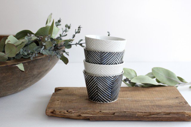 ORIME Soba Choko Herringbone Brown | Free Cup Hasami Ware