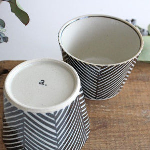 ORIME Soba Choko Herringbone Brown | Free Cup Hasami Ware