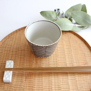 ORIME Soba Choko Herringbone Brown | Free Cup Hasami Ware