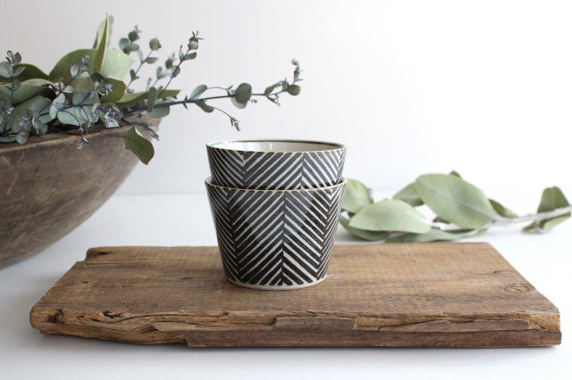 ORIME Soba Choko Herringbone Brown | Free Cup Hasami Ware