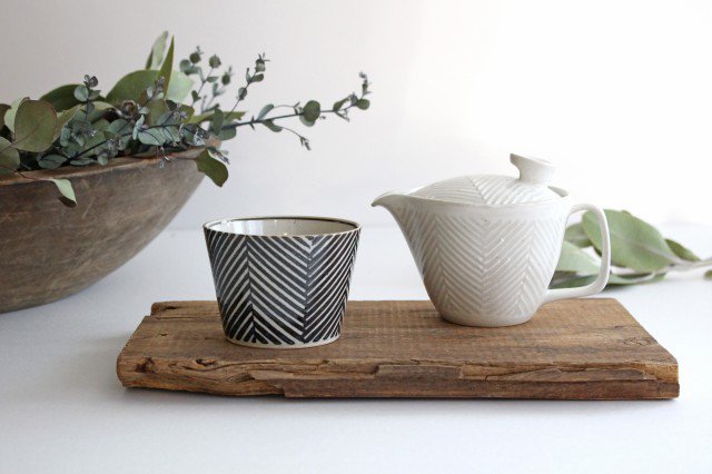 ORIME Soba Choko Herringbone Brown | Free Cup Hasami Ware