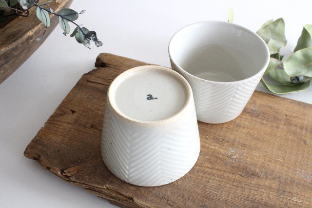 ORIME Soba Choko Herringbone White | Free Cup Hasami Ware