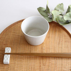 ORIME Soba Choko Herringbone White | Free Cup Hasami Ware