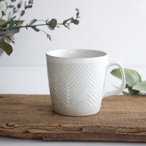 ORIME Mug Herringbone White | Hasami Ware